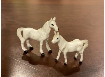 Pair Of Miniature Ceramic Horses