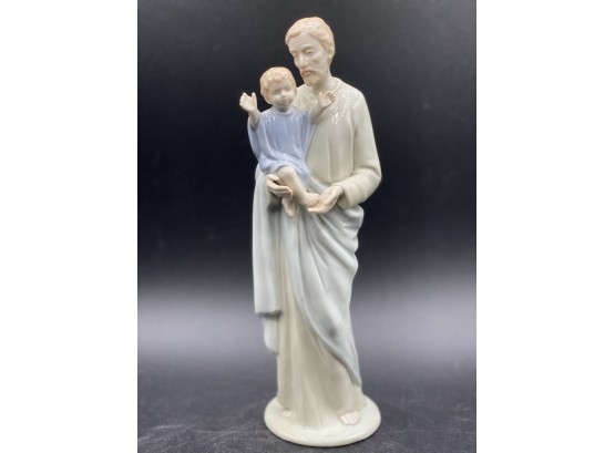 Vintage St. Joseph And Child Jesus Porcelain Figurine From Valencia Collection 1980