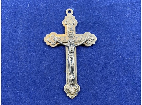 Sterling Silver Vintage Crucifix, Cross, Made In Italy