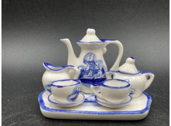 Miniature Delftware Tea Set