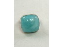 Sterling SIlver Ring With Large Turquoise Stone - Size 6.5