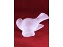 Glass Dove Bird, Signed Opaque Figurine