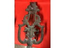 Twin Pair Vintage Copper Outdoor Candle Holders - Fabulous Patina
