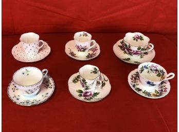 Beautiful Collection Of 7 Shelley Tea Cups & Saucers