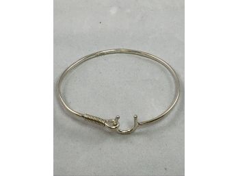 Sterling SIlver Bracelet With Horseshoe Clasp - Small