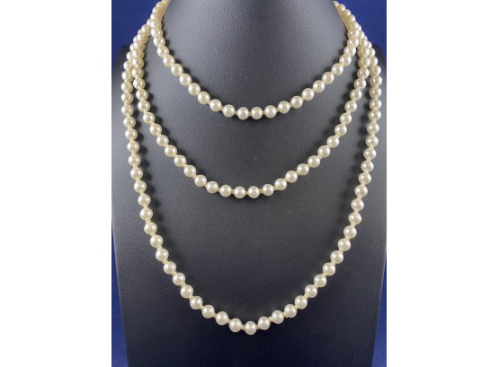 Genuine Small White Pearl Necklace, 52'