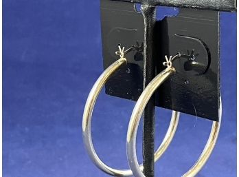 Sterling Silver Hoop Earrings, 1.5'