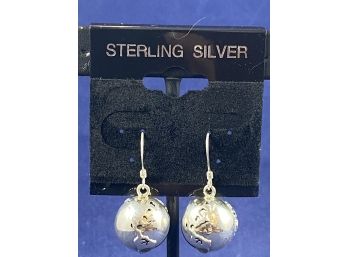 Sterling Silver Globe Chime Earrings
