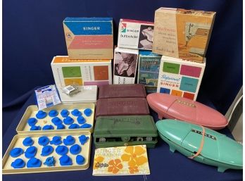 Huge Lot Of Vintage Sewing Machine Parts - Multiple Photos