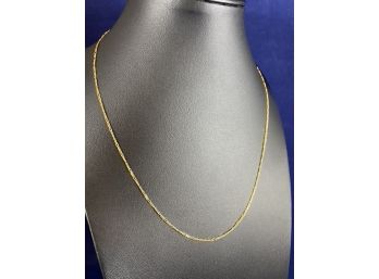14K Yellow Gold Herringbone Necklace, 18'