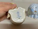 Herend Porcelain Lot - Two Baby Elephants - Blue & Yellow - Super Cute!