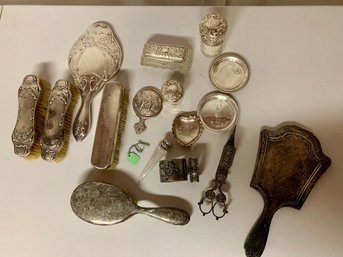 Antique Silver Boudoir Items