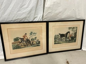 French Hunting Equestrian Lithographs