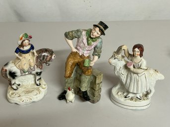 Lot Of Antique Victorian Staffordshire Figures
