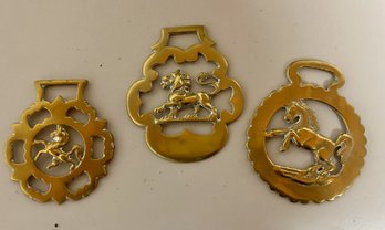 Vintage Horse Brass Medallions - Set Of 3