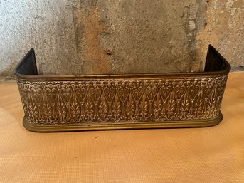 Antique Solid Brass Fireplace Fender