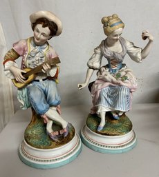 Vintage Porcelain Figures Unmarked