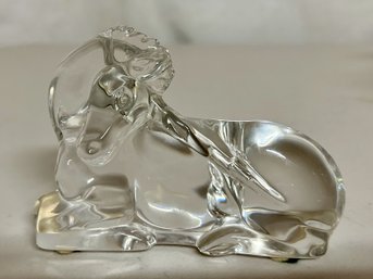 Signed Baccarat Crystal Unicorn