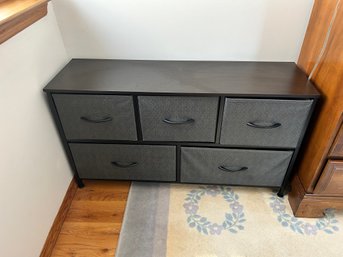 Fabric & Wood Storage Unit Dresser