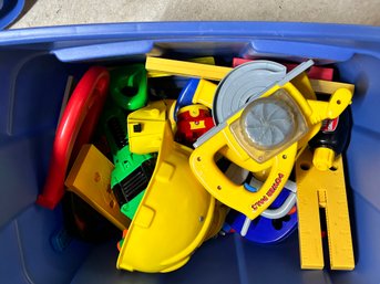 Bin Of Plastic Construction Toys