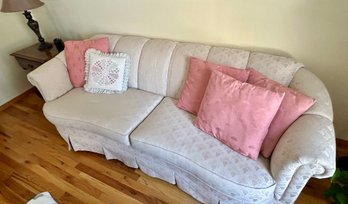 Cream Colored Sofa - Matching Love Seat In Auction