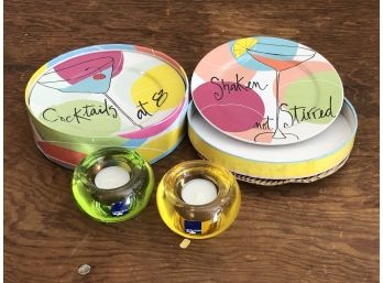 Summer Party Fun - Cocktail Plates & Glass Candles