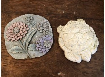 Garden Stones - Flowers & Turtle