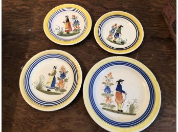Henroit Quimper Dishes - Chipped