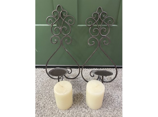 Metal Wall Hangers W/ Candles