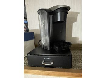 Keurig Machine And Coffee Pod Tray