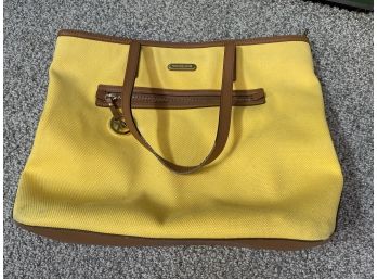 Michael Kors Bright Yellow Tote Purse - Pre-Owned - 14'