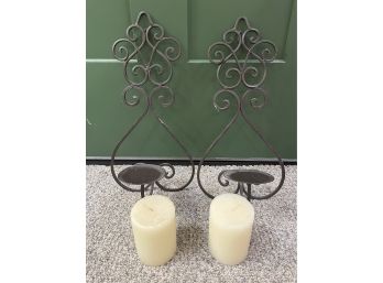 Metal Wall Hangers W/ Candles