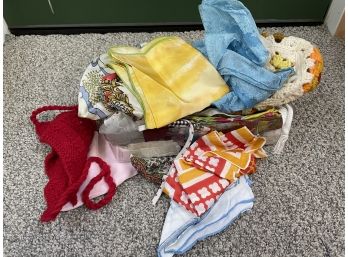 Collection Of Vintage Handkerchiefs & Scarves