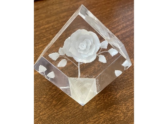 Floating Rose Paperweight