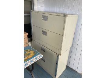 2 Heavy Metal Horizontal Filing Cabinets