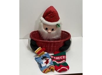 Santa Basket & Ugly Sweater Wine Bottle Covers - Will Ship!