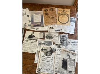 Collection Of 30 Advertisements From Early 1920s Scribners Magazine Pages - Cars, Cruises, Trains, Etc.