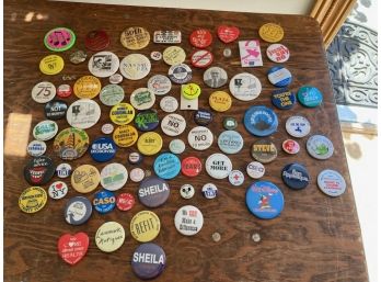 Pins - A Collection Of 50 Pins Including Disney, Teaching, Local Politics And Even A Nixon Now Pin!