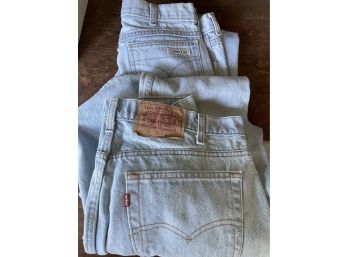 Two Vintage Pairs Of Calvin Klein Levi Men's Jeans