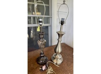 Set Of Two Table Lamps - No Shades