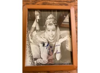 Autograph - Barbara Eden - I Dream Of Jennie - Framed With COA.Measures 10 By 8