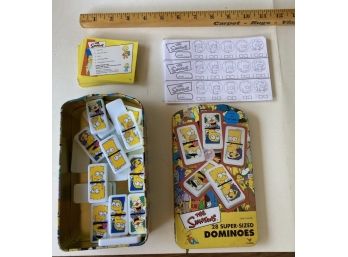 Simpson S Dominoes Game In Metal Tin - From 2003 - Used Condition