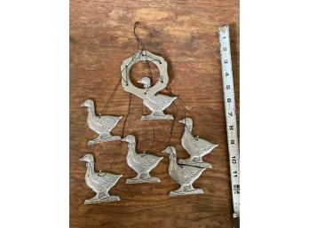 Metal Goose Wind Chime Made By Carson Of Freeport PA.