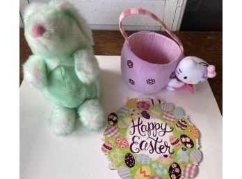 Easter 3 Piece Collection - Bunny, Basket And Sign