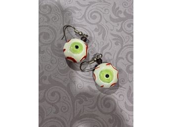 Handcrafted Halloween Eyeball Earrings