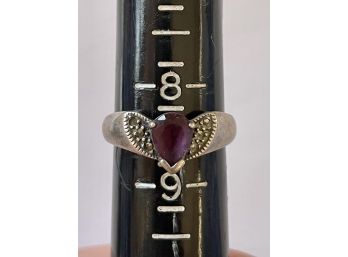 Amethyst Ring 925 Sterling Silver Size 8.5