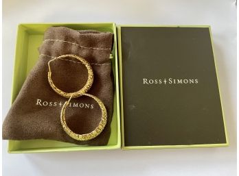 Ross & Simons Gold Over 925 Sterling Silver Large Hoop Earrings