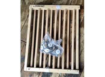 Storkcraft Wood Baby Pet Gate With All Hardware (new Out Of Box)