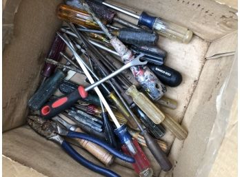 Box Of Screwdrivers - Old & New