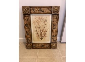 Carved Wood Framed Botanical Art